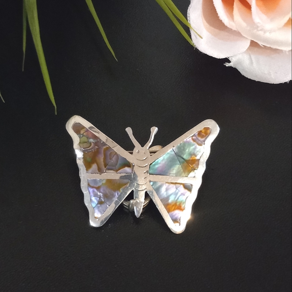 925 Mexico butterfly brooch